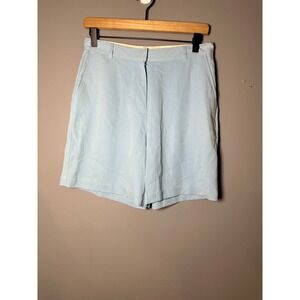 Tommy Bahama Silk Shorts Women's Size 6 Blue High Waist Dressy Career‎